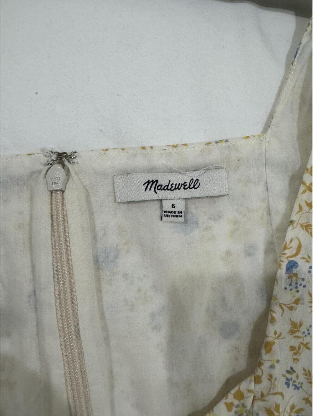 Madewell Folkmagic Cottagecore Floral Flutter Sleeve Tiered Maxi Dress Size 6 - Picture 6 of 9